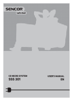 Sencor SSS 301 - Owners manual 